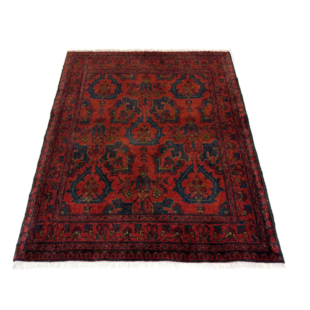 Afghan Khal Mohammadi Rug 3' 7" x 4' 11" Hand-Knotted | No. AL74256