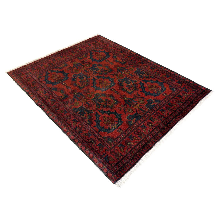 Afghan Khal Mohammadi Rug 3' 7" x 4' 11" Hand-Knotted | No. AL74256