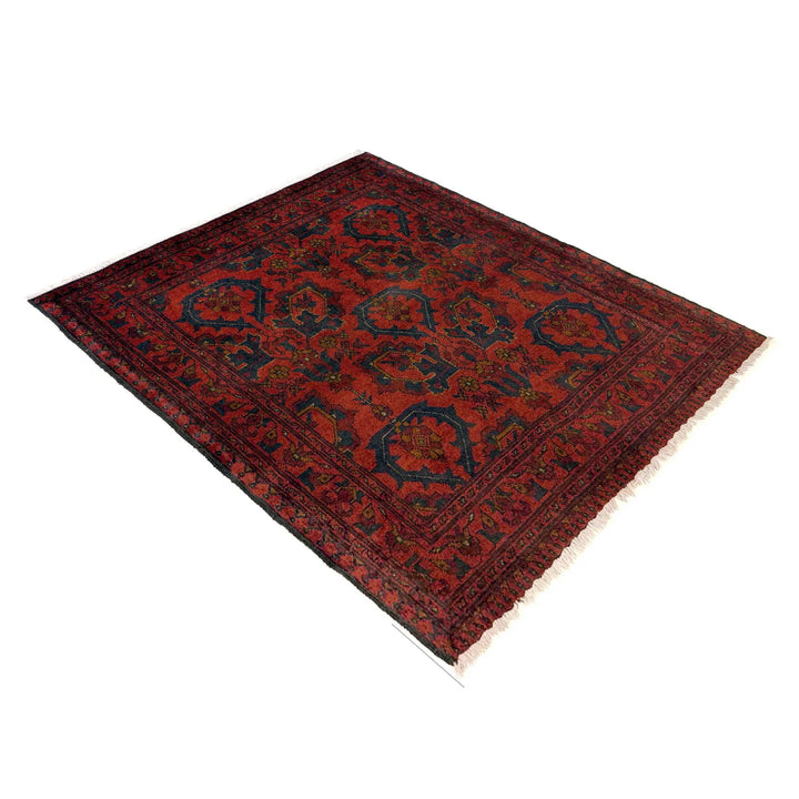 Afghan Khal Mohammadi Rug 3' 7" x 4' 11" Hand-Knotted | No. AL74256