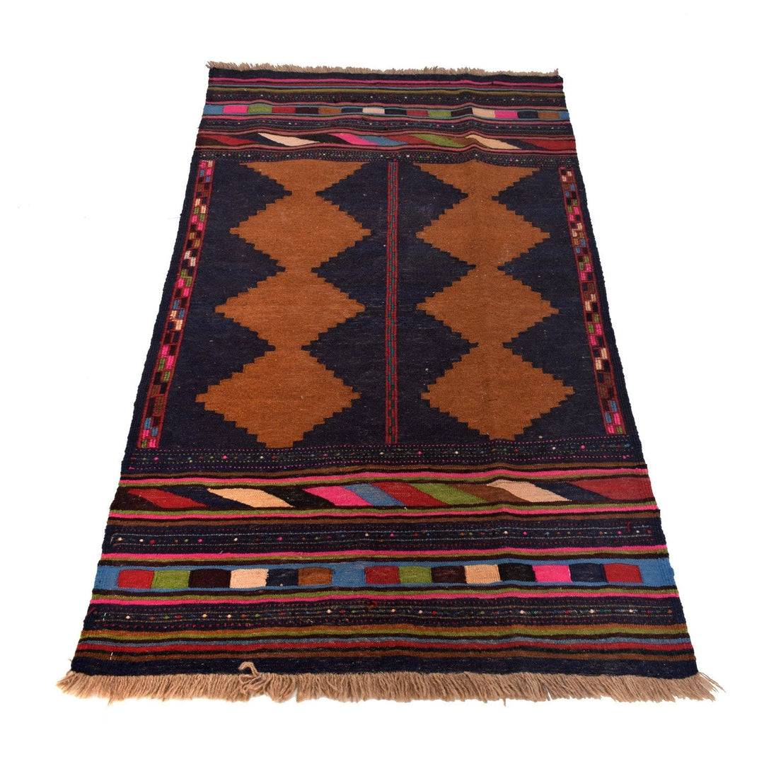 Afghan Kilim Rug 3' 1" x 5' 1" Flat-Weave | No. AL74267