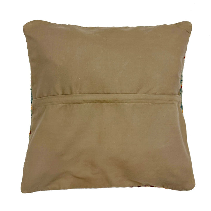 Afghan Geometric Cushion 1' 5" x 1' 6" Hand-Knotted | No. AL742818