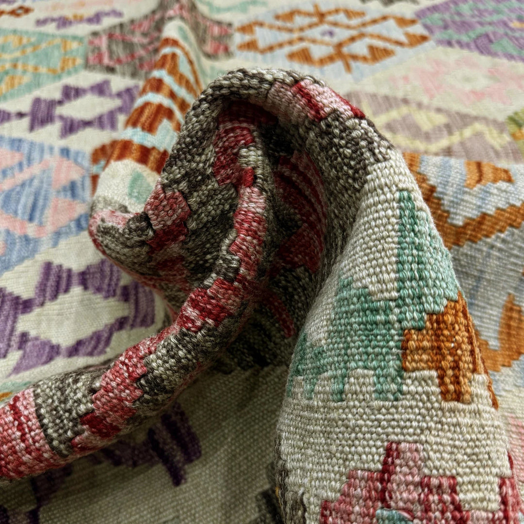 Afghan Vegetable Kilim Rug 4' 10" x 6' 0" Flat-Weave | No. AL743191