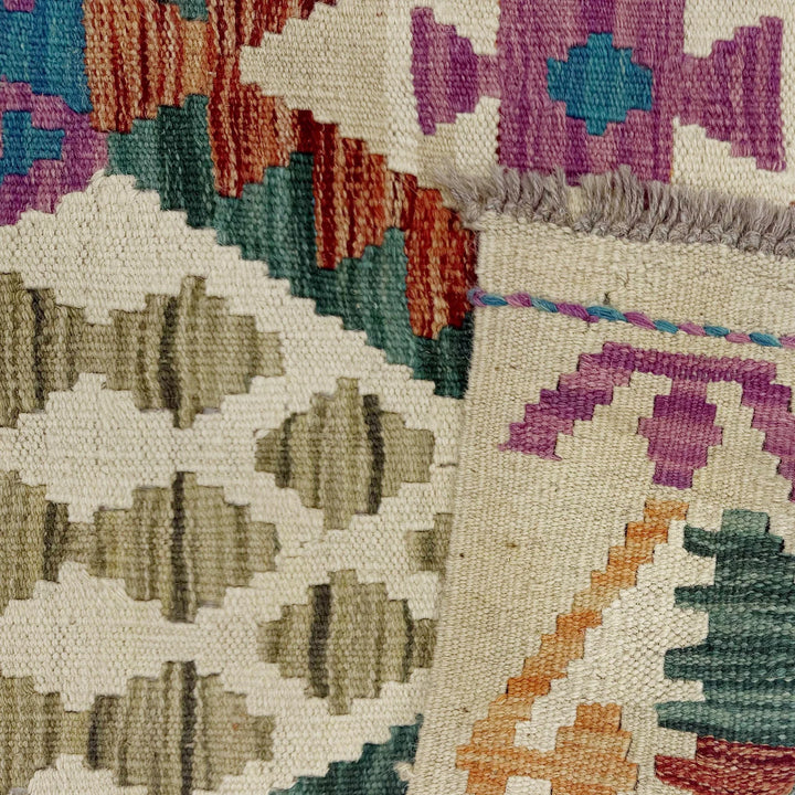 Afghan Vegetable Kilim Rug 2' 10" x 16' 2" Flat-Weave | No. AL744143
