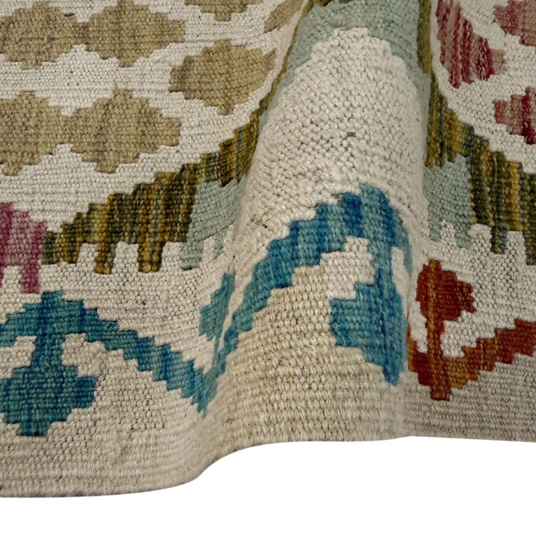 Afghan Vegetable Kilim Rug 2' 10" x 16' 2" Flat-Weave | No. AL744143