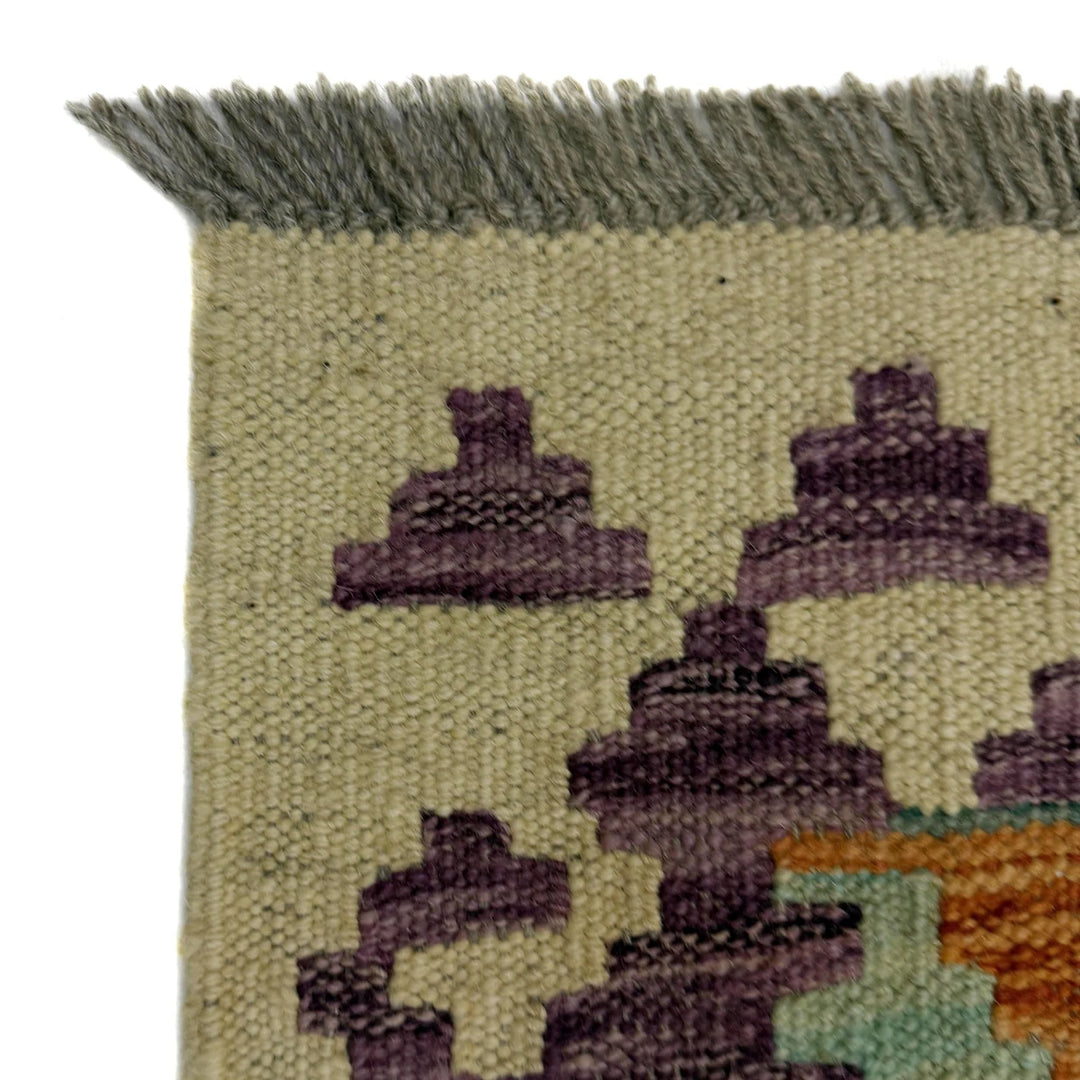 Afghan Vegetable Kilim Rug 5' 10" x 8' 0" Flat-Weave | No. AL744191