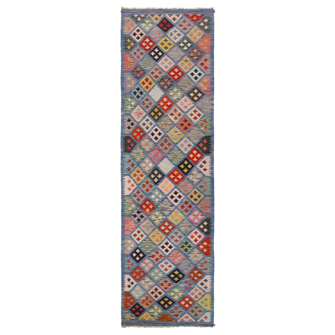 Afghan Kilim Rug 2' 7" x 9' 8" Flat-Weave | No. AL74577