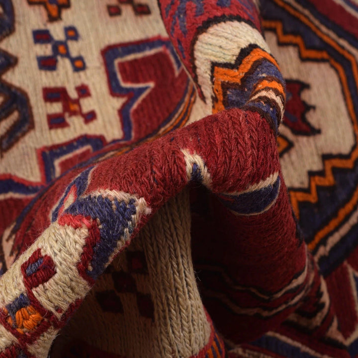 Beige Afghan Kilim Rug 2' 10" x 4' 4" Flat-Weave | No. AL74815