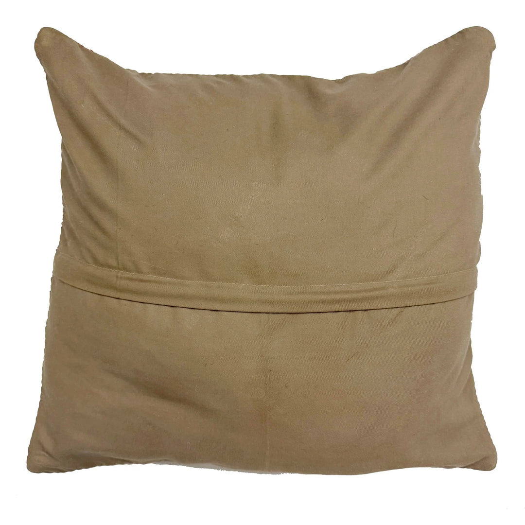 Afghan Geometric Cushion 1' 5" x 1' 6" Hand-Knotted | No. AL748571