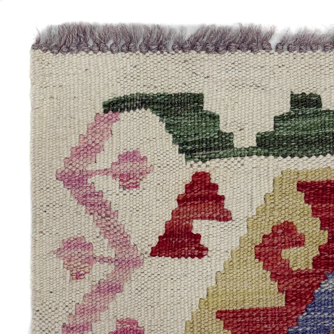 Afghan Kilim Rug 2'7" x 4'2" Flat-Weave | No. AL74961