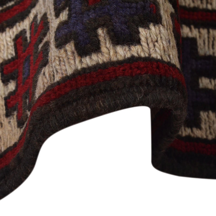 Beige Afghan Kilim Rug 2'11" x 4'7" Flat-Weave | No. AL74989