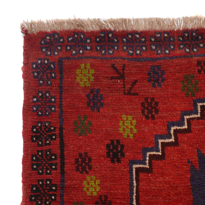 Afghan Baluchi Rug 2'10" x 9'6" Hand-Knotted | No. AL75034