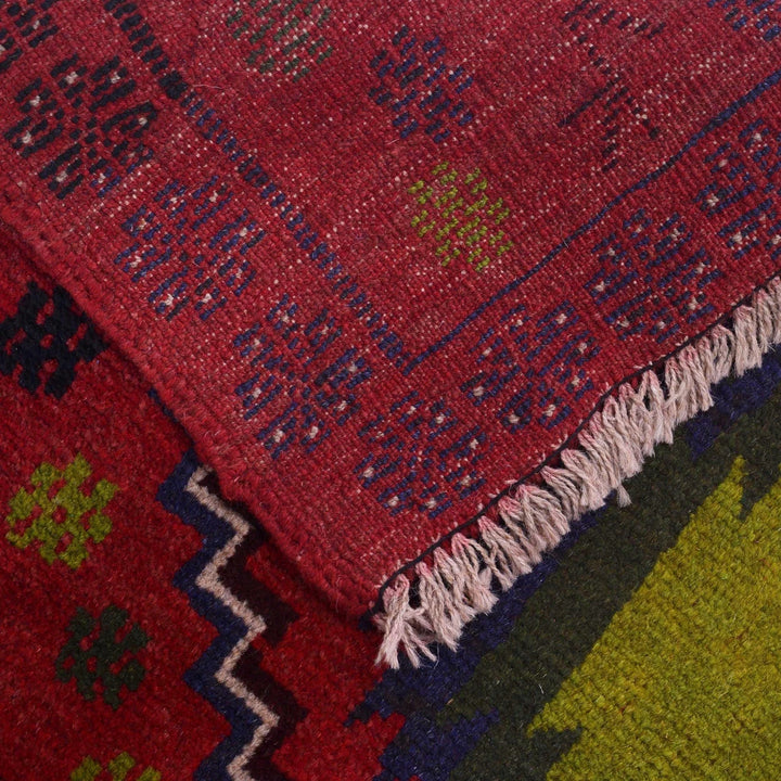 Afghan Baluchi Rug 2'10" x 9'6" Hand-Knotted | No. AL75034