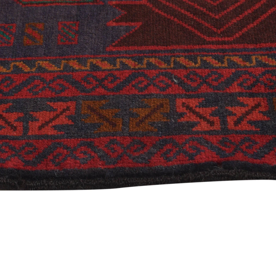 Blue Afghan Baluchi Rug 3' 2" x 4' 11" Hand-Knotted | No. AL75051