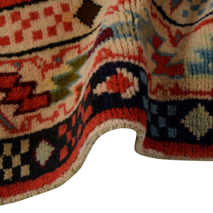 Red Afghan Kohistani Rug 5' 5" x 7' 7" Hand-Knotted | No. AL75201