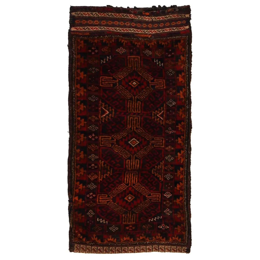 Afghan Balisht Rug 1' 9" x 3' 7" Hand-Knotted | No. AL75216