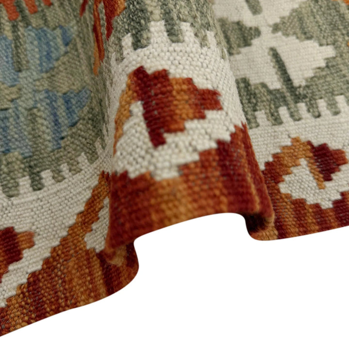 Afghan Vegetable Kilim Rug 3' 11" x 6' 5" Flat-Weave | No. AL752379