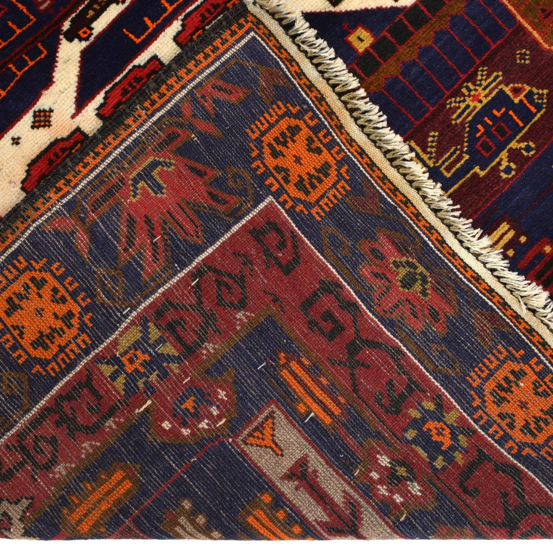 Afghan Oriental Rug 4' 2" x 6' 2" Hand-Knotted | No. AL75386
