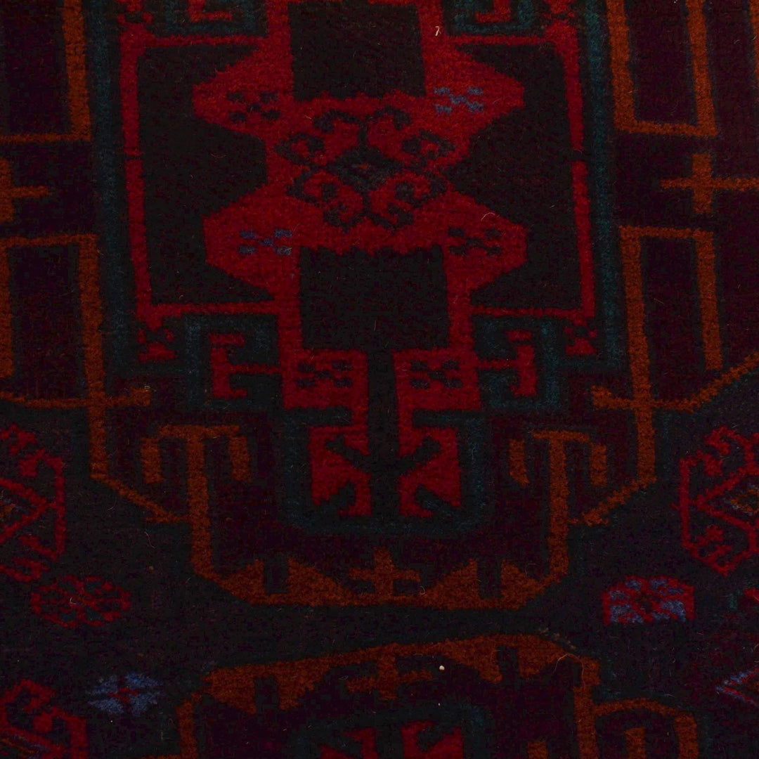 Afghan Baluchi Rug 2' 9" x 4' 6" Hand-Knotted | No. AL75388
