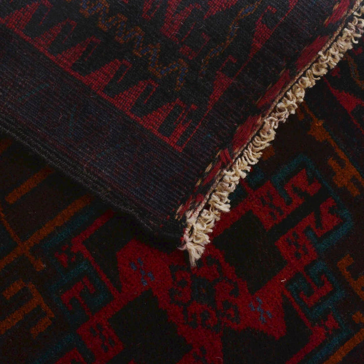 Afghan Baluchi Rug 2' 9" x 4' 6" Hand-Knotted | No. AL75388