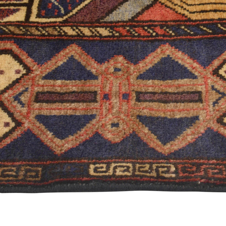 Afghan Baluchi Rug 4' 5" x 5' 4" Hand-Knotted | No. AL75443