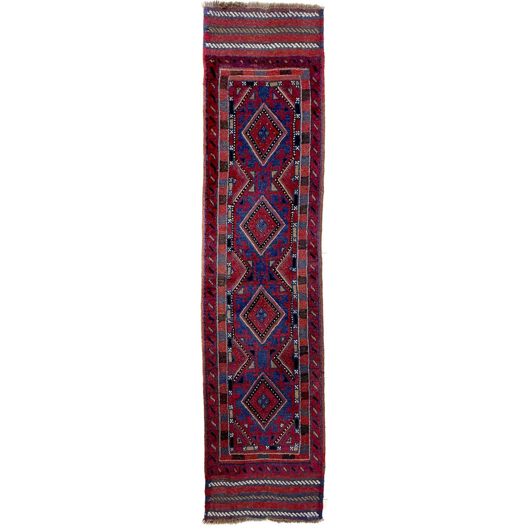 Red Afghan Mashwani Rug 1' 10" x 7' 11" Hand-Knotted | No. AL75489