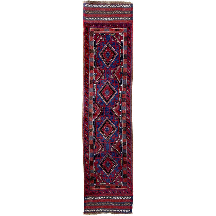 Red Afghan Mashwani Rug 1' 10" x 7' 11" Hand-Knotted | No. AL75489
