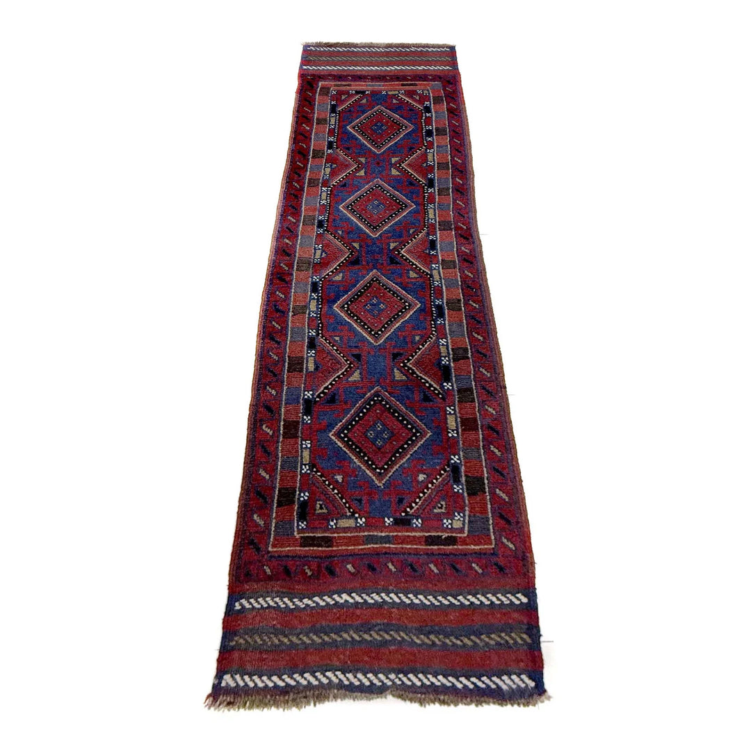 Red Afghan Mashwani Rug 1' 10" x 7' 11" Hand-Knotted | No. AL75489
