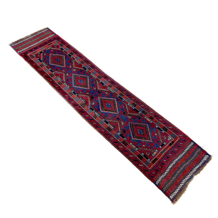 Red Afghan Mashwani Rug 1' 10" x 7' 11" Hand-Knotted | No. AL75489