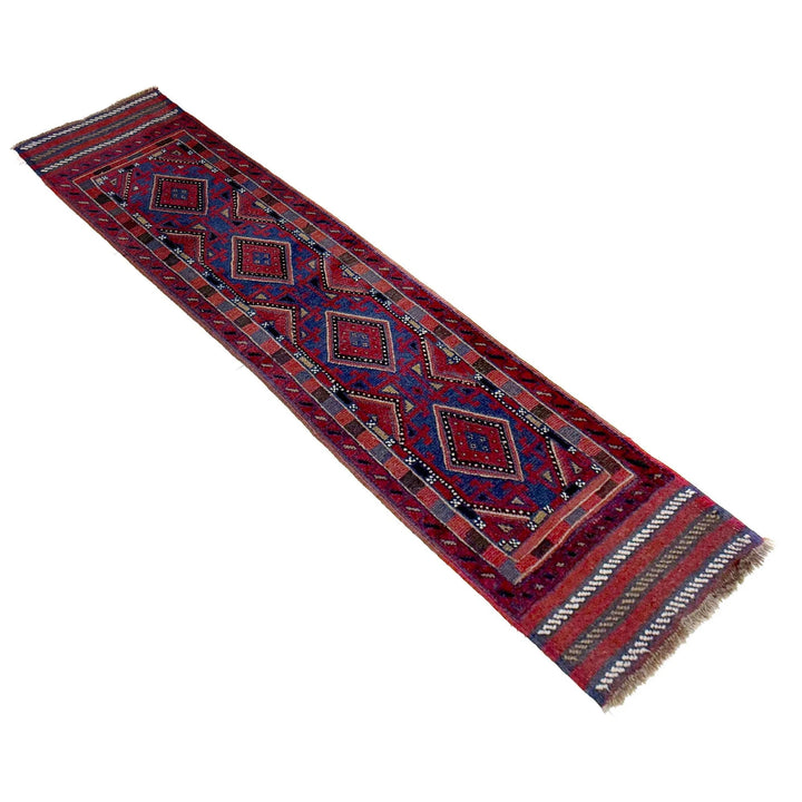 Red Afghan Mashwani Rug 1' 10" x 7' 11" Hand-Knotted | No. AL75489