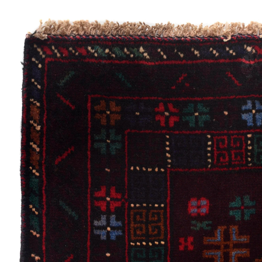 Afghan Baluchi Rug 3' 1" x 5' 1" Hand-Knotted | No. AL75565