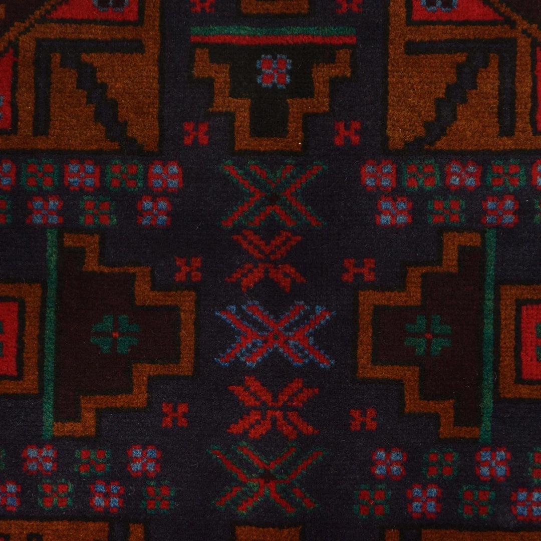 Afghan Baluchi Rug 3' 1" x 5' 1" Hand-Knotted | No. AL75565