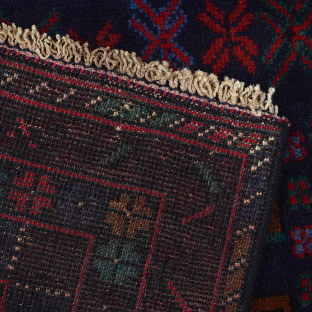 Afghan Baluchi Rug 3' 1" x 5' 1" Hand-Knotted | No. AL75565