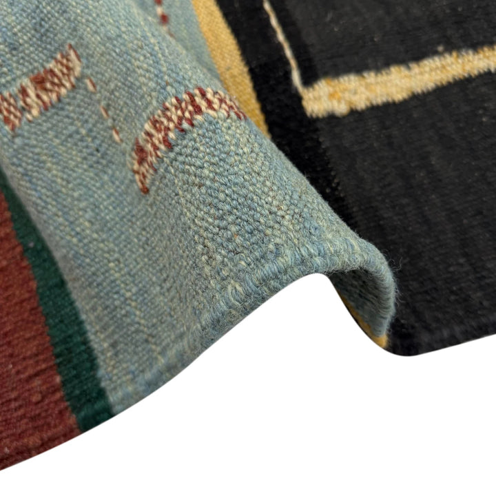 Afghan Vegetable Kilim Rug 5' 11" x 7' 9" Flat-Weave | No. AL755983