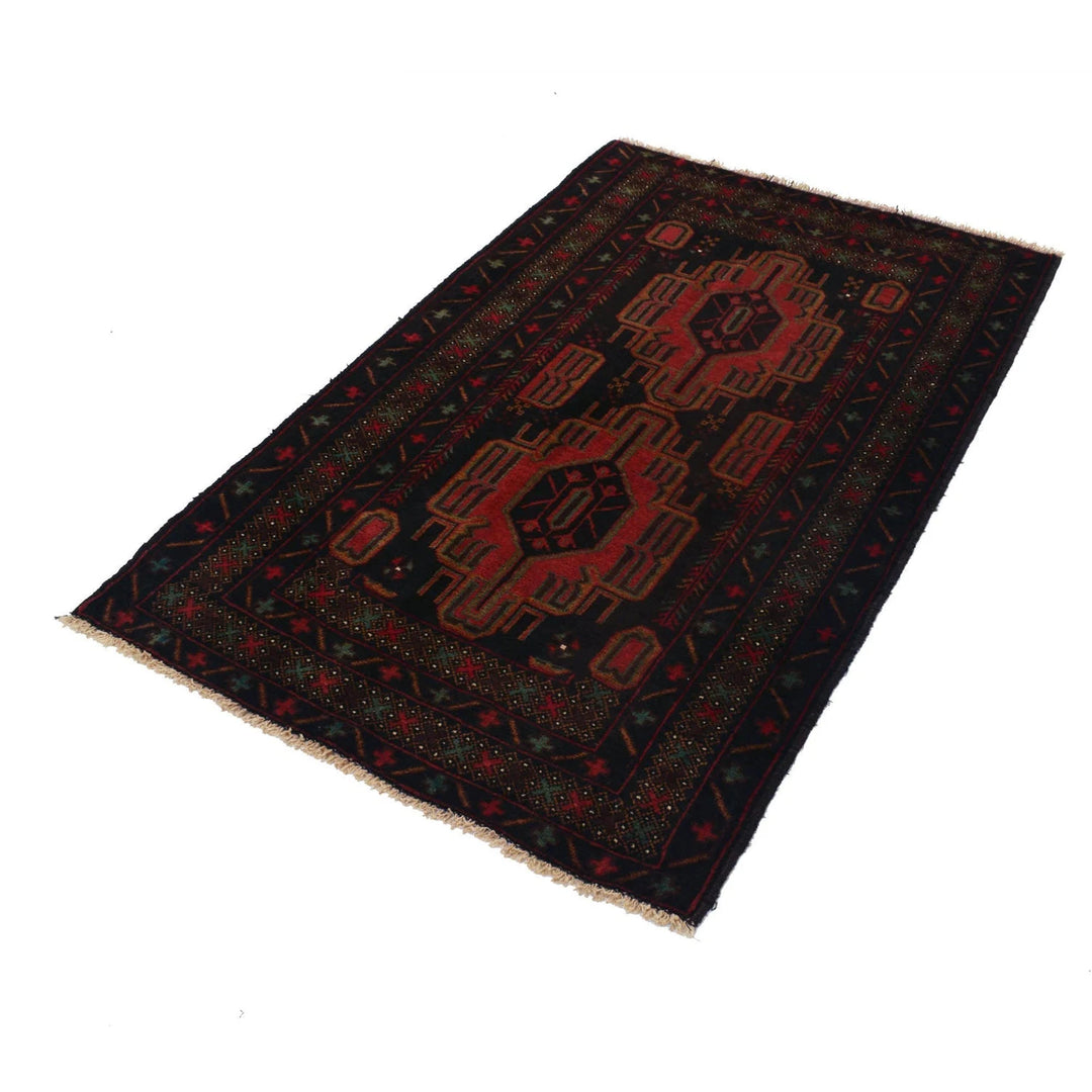 Afghan Baluchi Rug 3' 0" x 4' 11" Hand-Knotted | No. AL75649