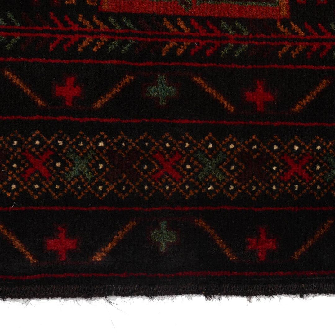 Afghan Baluchi Rug 3' 0" x 4' 11" Hand-Knotted | No. AL75649