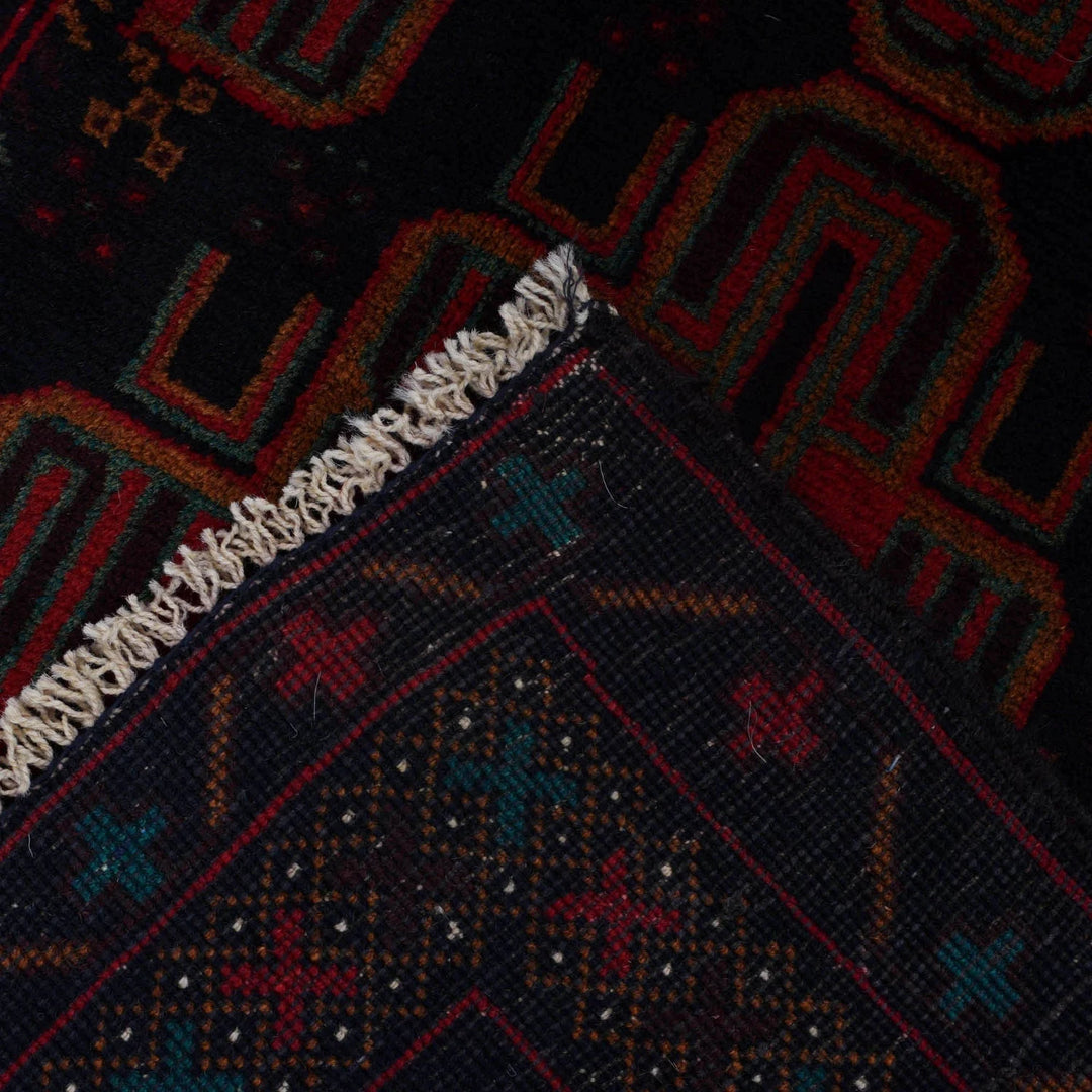 Afghan Baluchi Rug 3' 0" x 4' 11" Hand-Knotted | No. AL75649