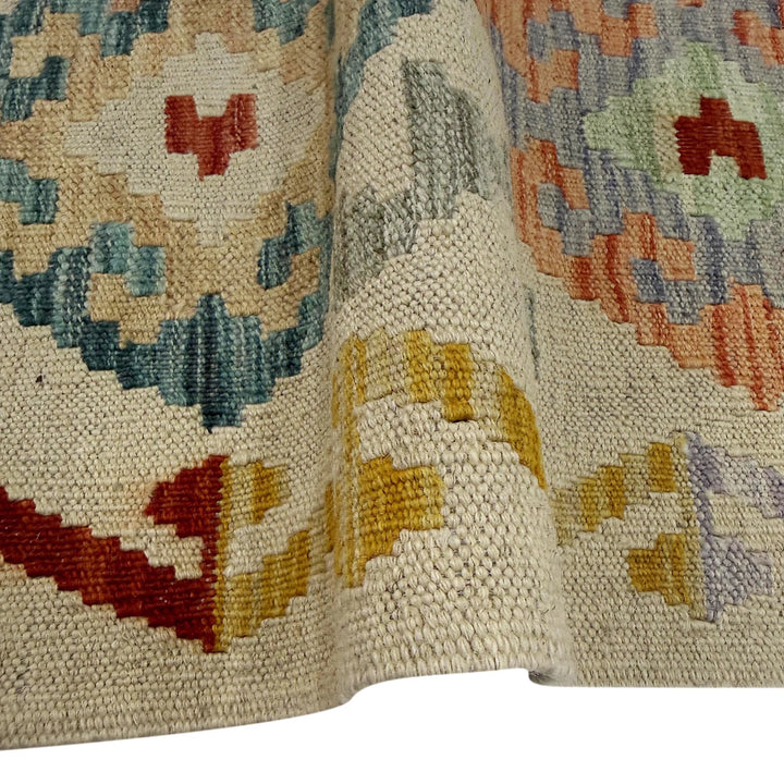 Afghan Vegetable Kilim Runner 2' 6" x 9' 9" Flat-Weave | No. AL756540