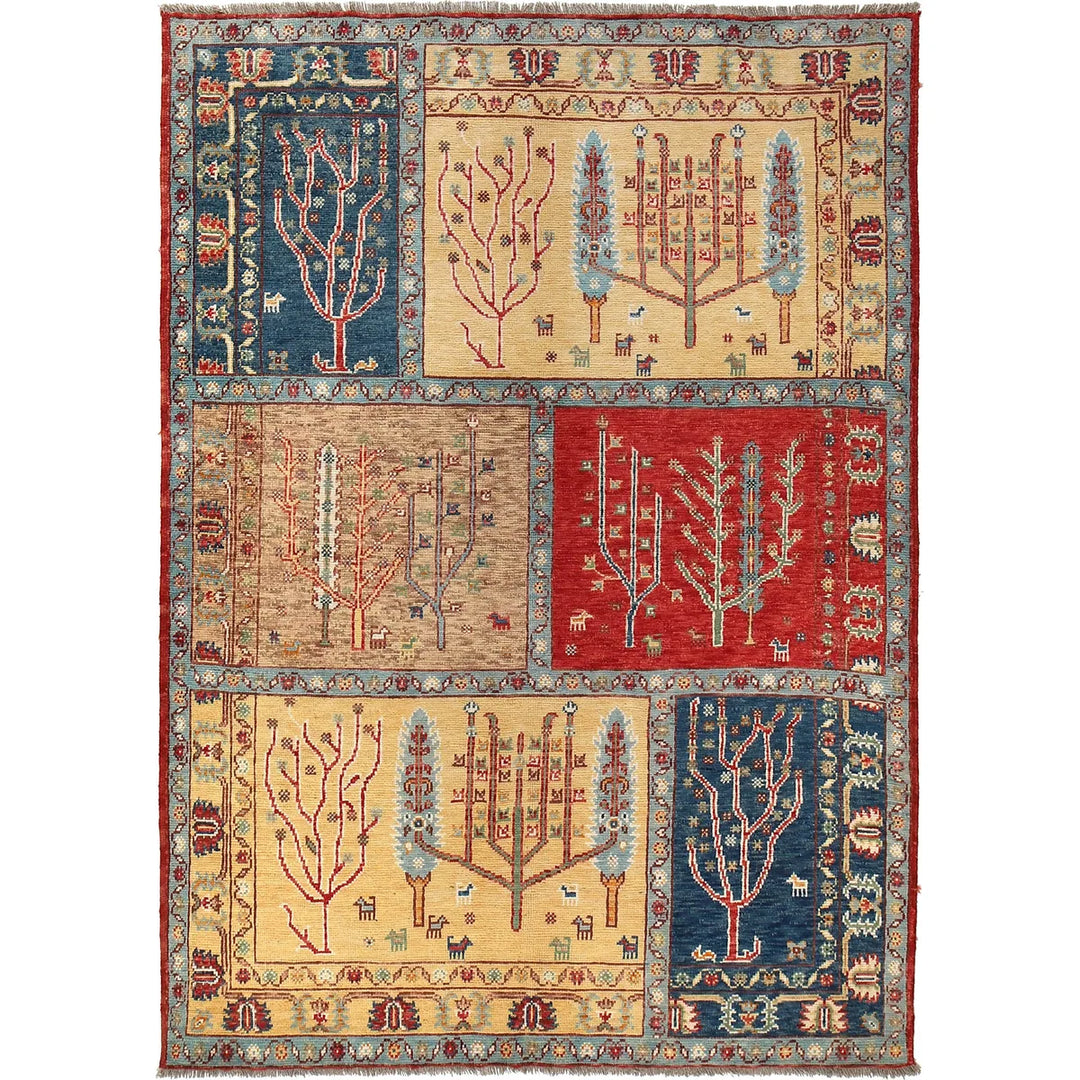 Afghan Tree Of Life Rug 5' 7" x 7' 11" Hand-Knotted | No. AL75660