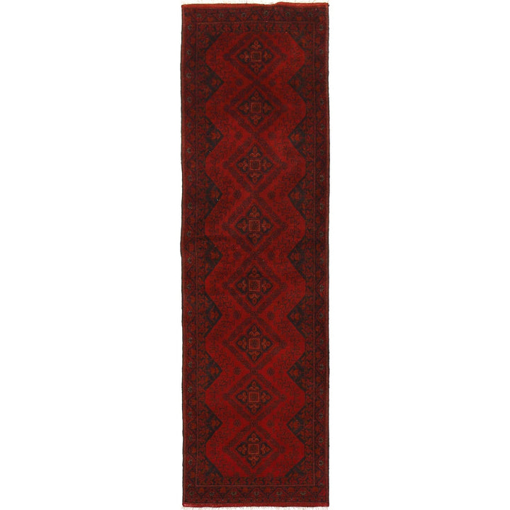 Red Afghan Khal Mohammadi Rug 2' 6" x 9' 5" Hand-Knotted | No. AL75708