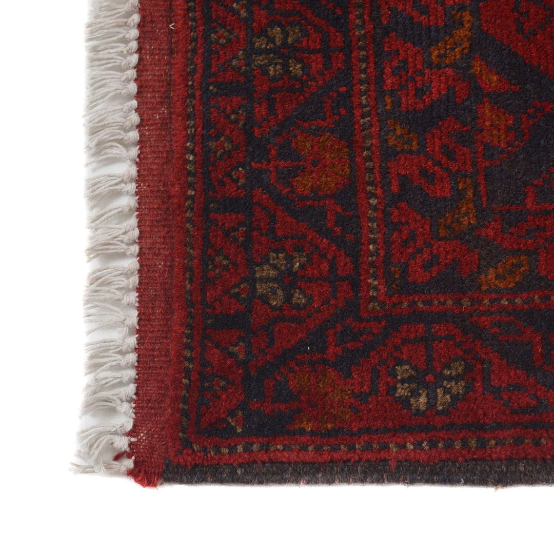 Red Afghan Khal Mohammadi Rug 2' 6" x 9' 5" Hand-Knotted | No. AL75708