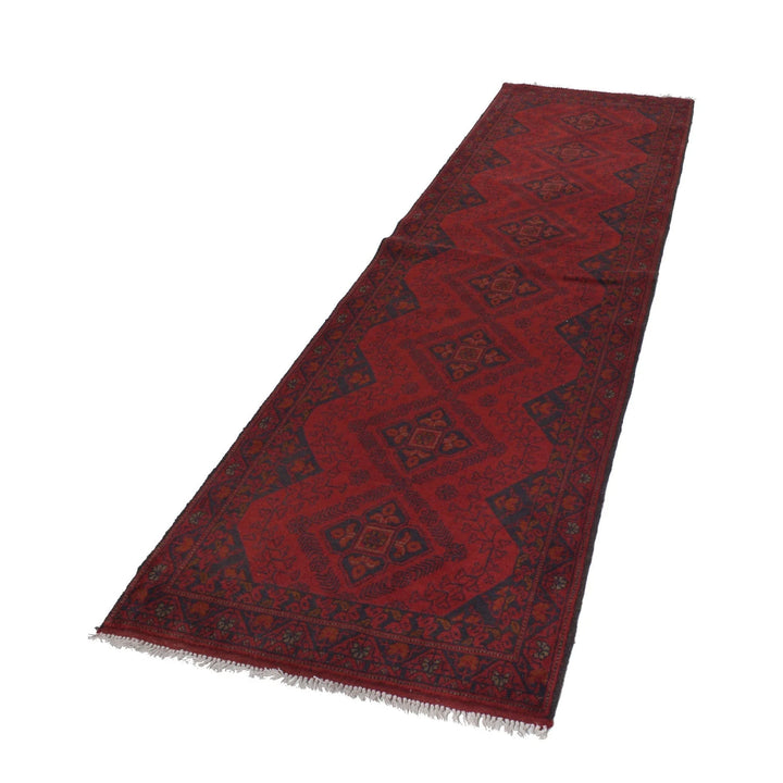 Red Afghan Khal Mohammadi Rug 2' 6" x 9' 5" Hand-Knotted | No. AL75708
