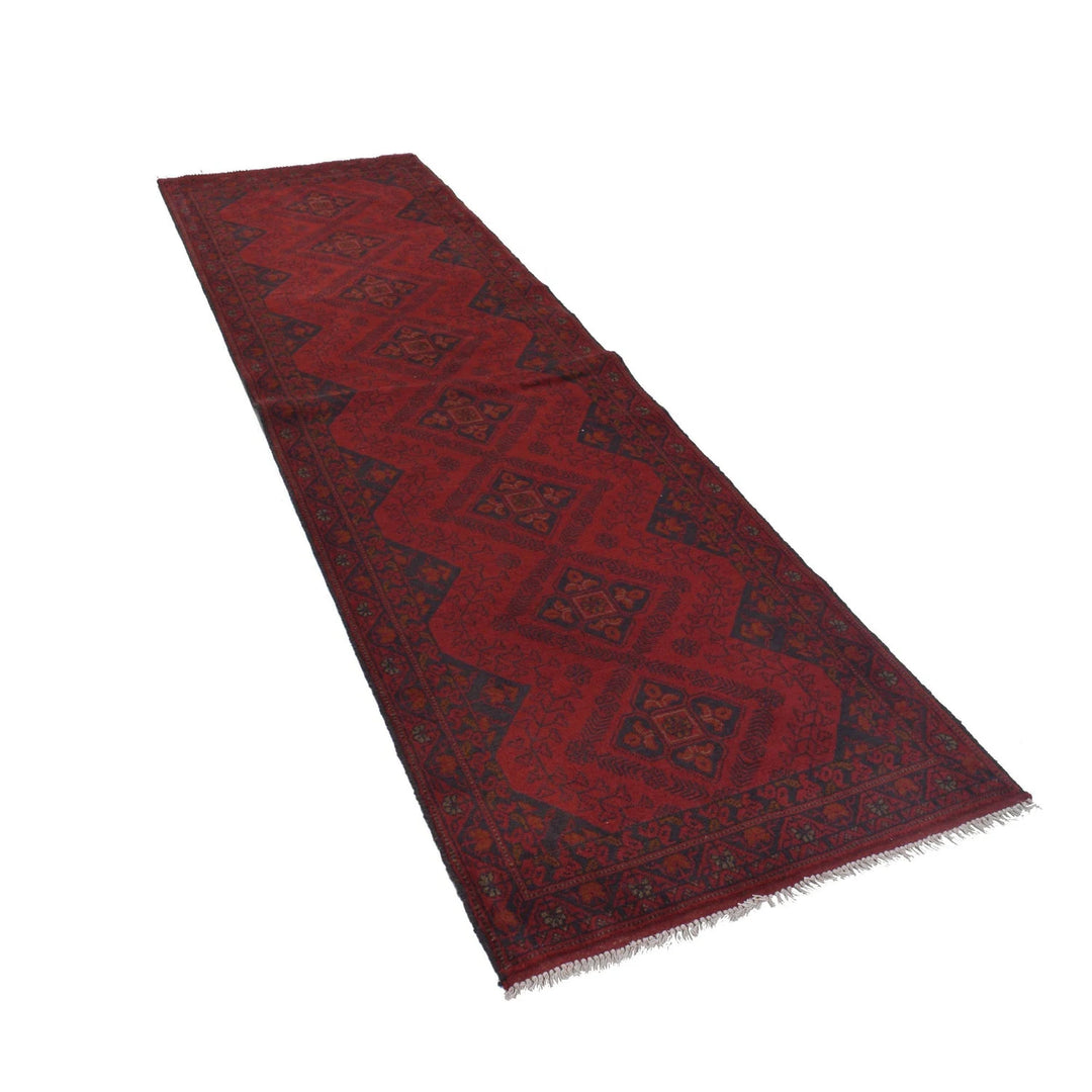 Red Afghan Khal Mohammadi Rug 2' 6" x 9' 5" Hand-Knotted | No. AL75708