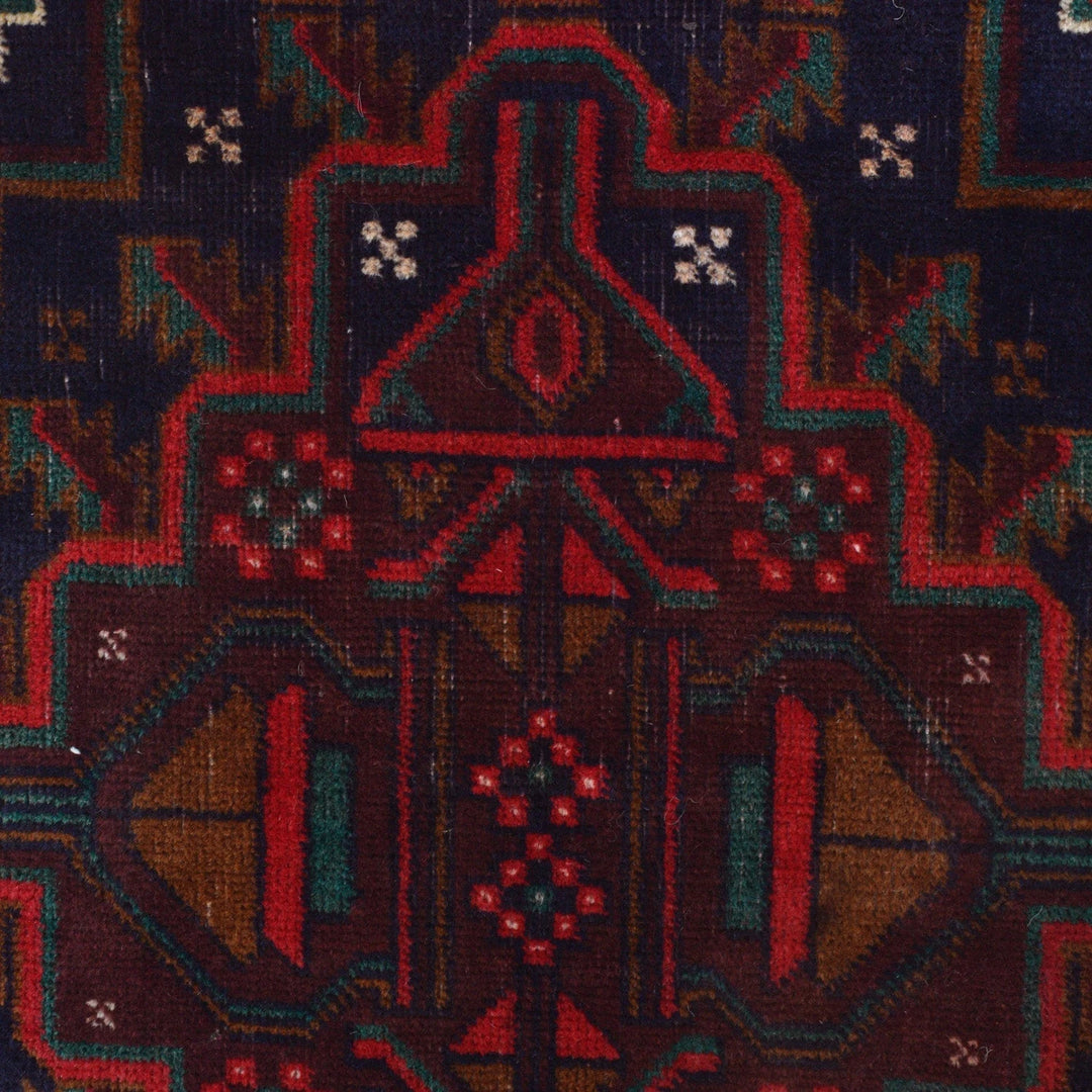 Afghan Baluchi Rug 2' 11" x 4' 6" Hand-Knotted | No. AL75713
