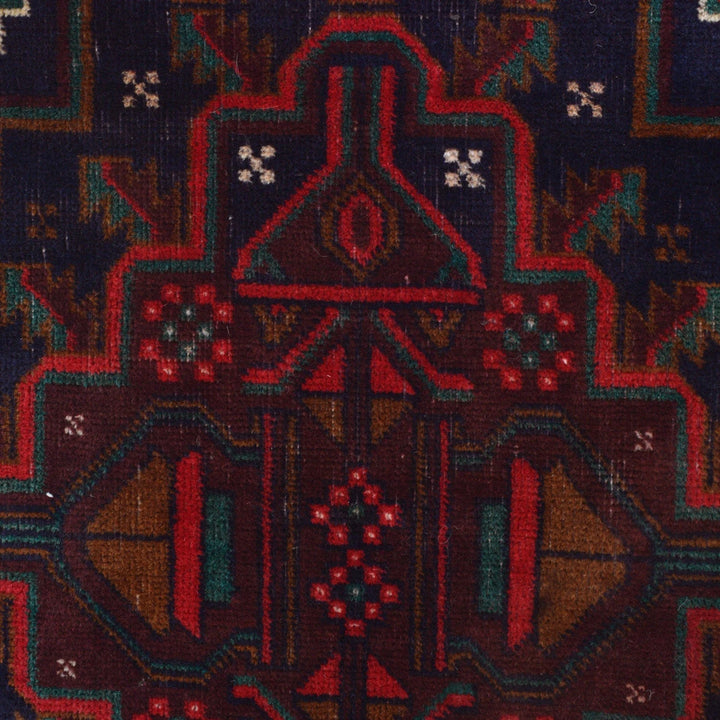 Afghan Baluchi Rug 2' 11" x 4' 6" Hand-Knotted | No. AL75713