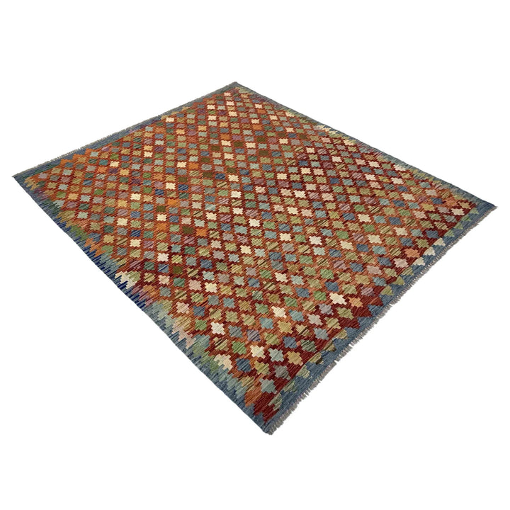 Afghan Vegetable Kilim Rug 5' 11" x 8' 0" Flat-Weave | No. AL757301