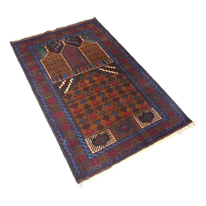 Afghan Prayer Rug 2' 6" x 4' 0" Hand-Knotted | No. AL75766