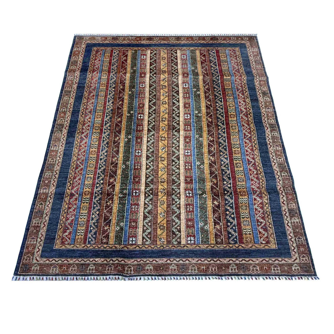 Afghan Sultani Rug 5' 7" x 7' 9" Hand-Knotted | No. AL75794