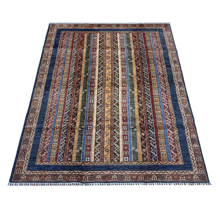 Afghan Sultani Rug 5' 7" x 7' 9" Hand-Knotted | No. AL75794