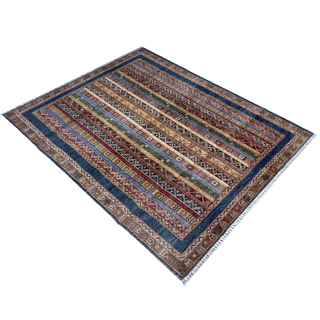 Afghan Sultani Rug 5' 7" x 7' 9" Hand-Knotted | No. AL75794