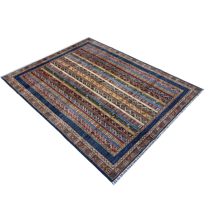 Afghan Sultani Rug 5' 7" x 7' 9" Hand-Knotted | No. AL75794
